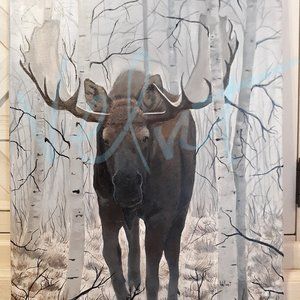 Original painting by artist Moose in Fog 18wx24h
